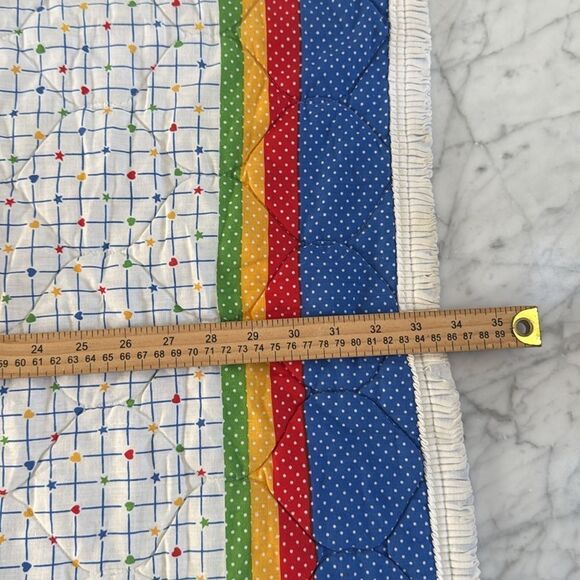 Baby Dreams Vintage 1984 Infant Crib Quilt Rainbow Gender Neutral OS - Picture 5 of 9